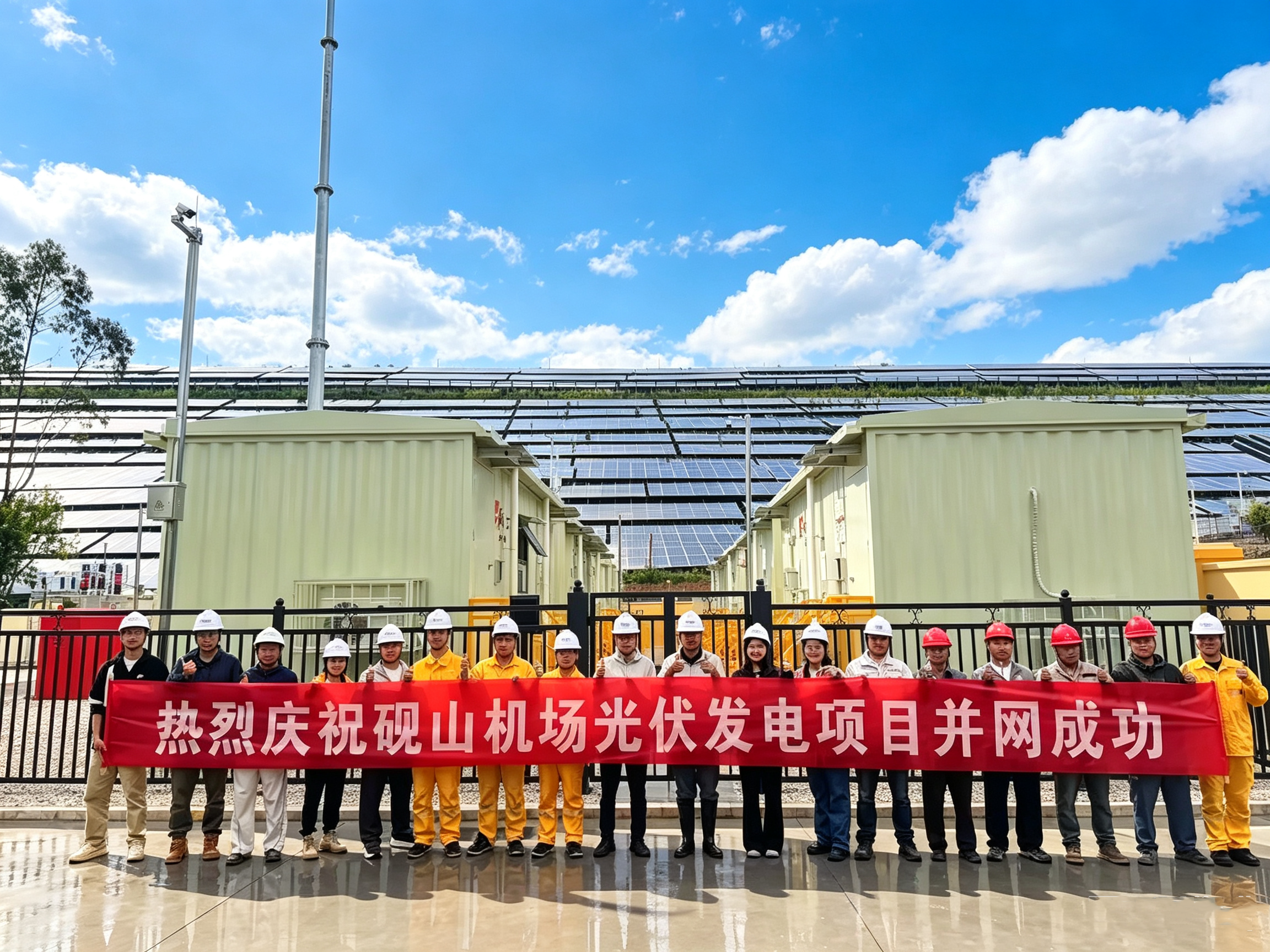 喜報(bào) | 熱烈慶祝硯山機(jī)場光伏發(fā)電項(xiàng)目并網(wǎng)成功